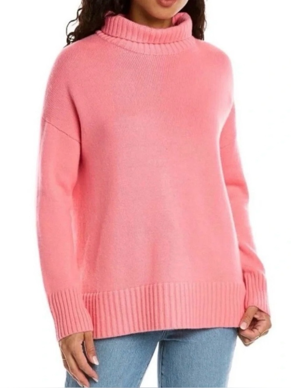 Lafayette 148 Cashmere Stand Collar Sweater – Coral, XXL Excellent Condition